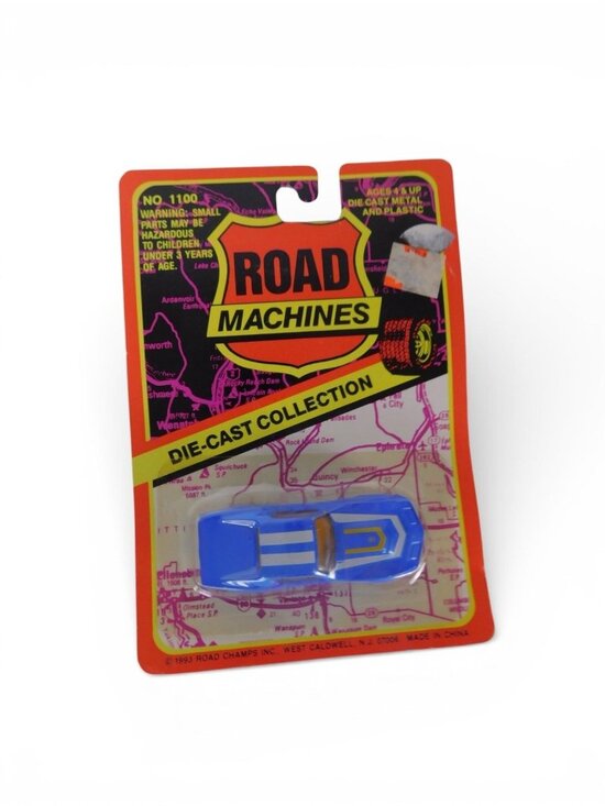 Road Machines Other - Vintage Road Machines Blue Diecast Car Unopened Box 1993 Collectible Toy